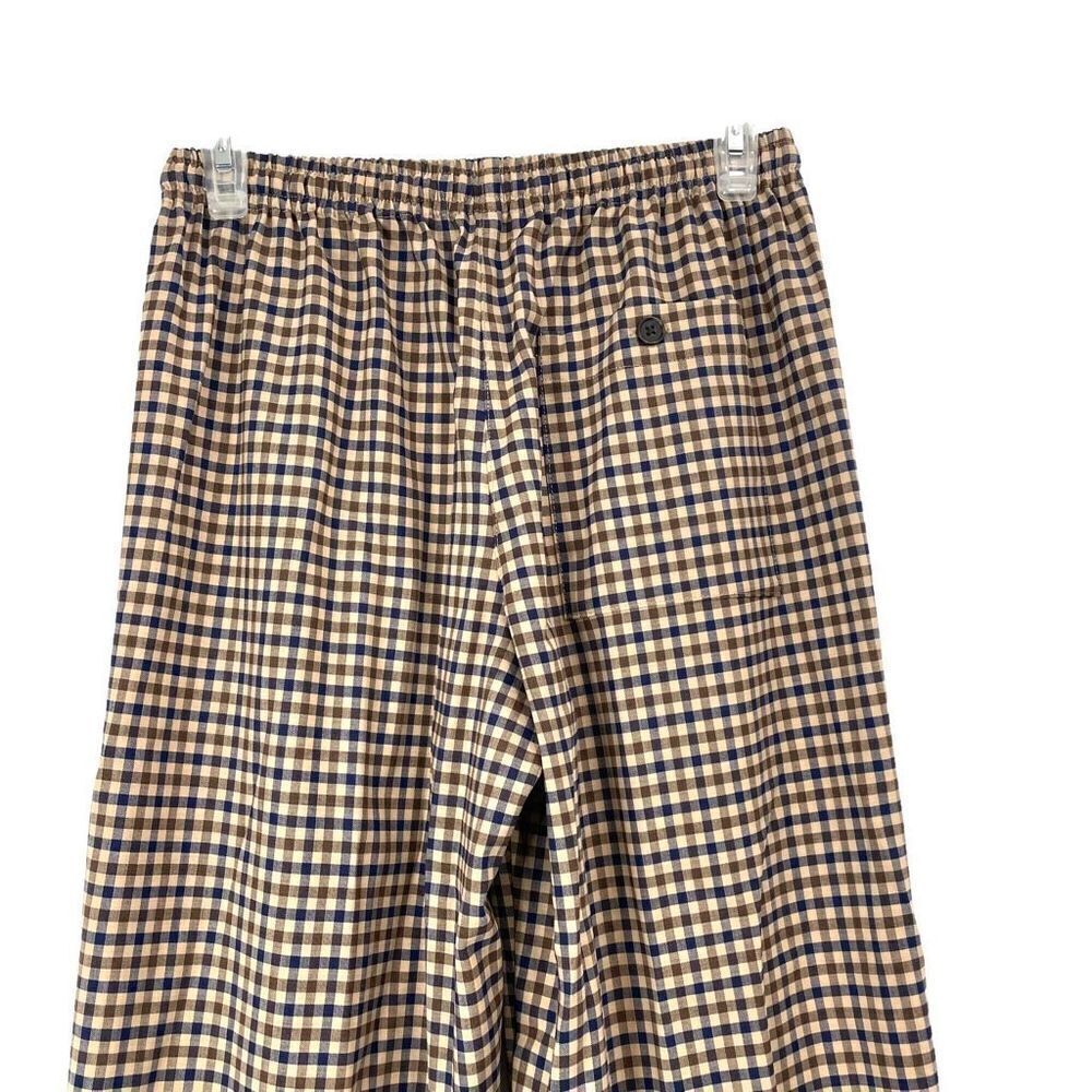 NEW J. Crew Tie-waist straight-leg pants‎ in honey plaid Italian wool Size 00 - Picture 10 of 12